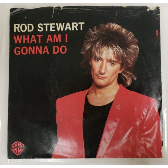 Record 45 RPM Vinyl  Rod Stewart- What Am I Gonna Do/ Dancin' Alone - Picture 1 of 6